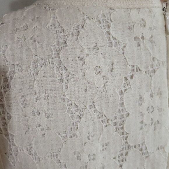 Max Studio ivory lace fabric dress 2. Worn once for photoshoot NEW - Picture 5 of 15